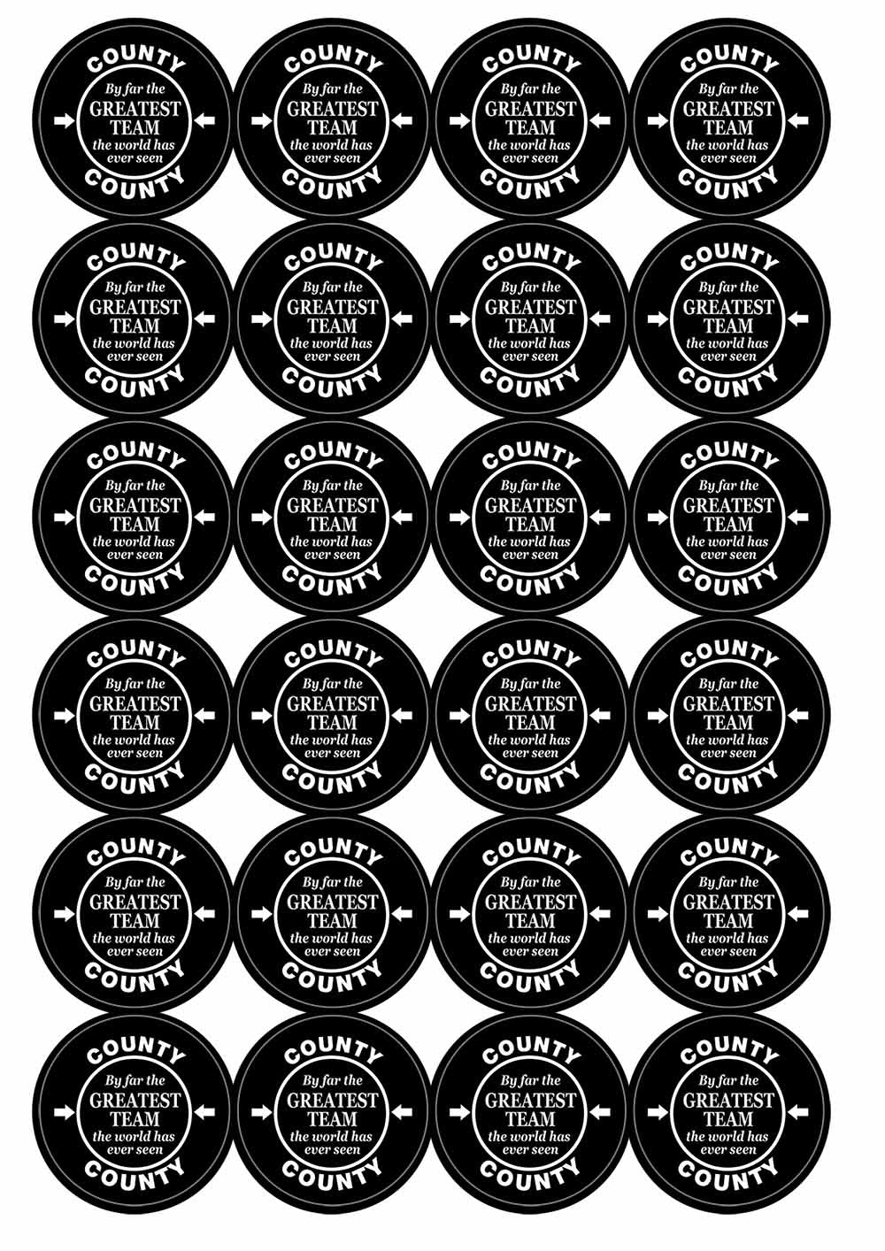 A picture of an A4 sheet of matte paper stickers