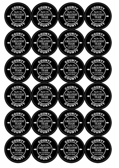 A picture of an A4 sheet of matte paper stickers
