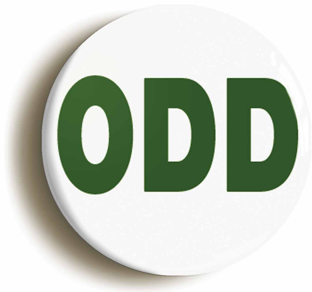 A picture of the front of the product, titled Odd Funny Button Pin Badge
