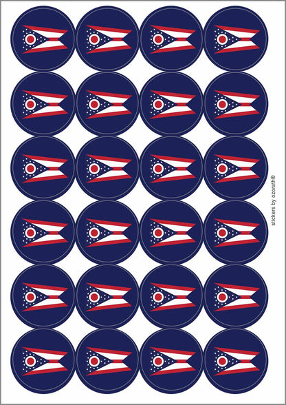 A picture of an A4 sheet of matte paper stickers