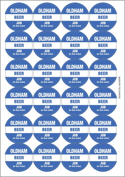 A picture of an A4 sheet of matte paper stickers
