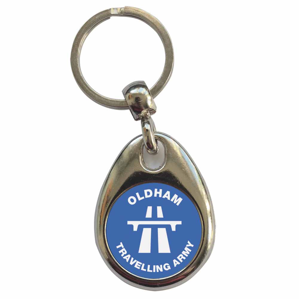 An image of a plain metal keyring
