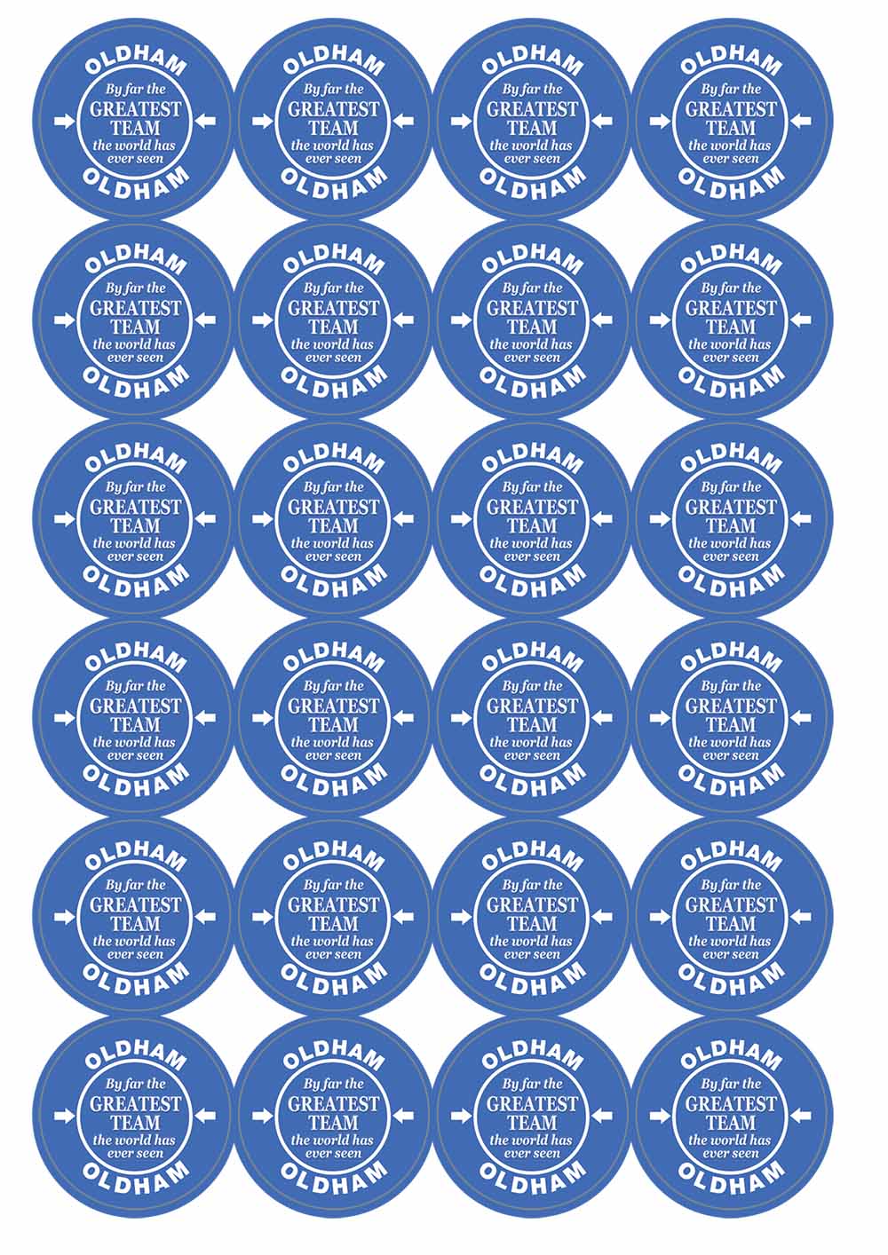 A picture of an A4 sheet of matte paper stickers