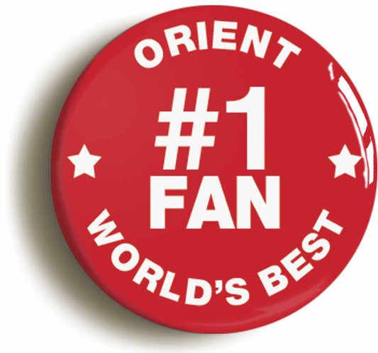 A picture of the front of the product, titled Orient #1 Fan Circular 50mm Fridge Magnet