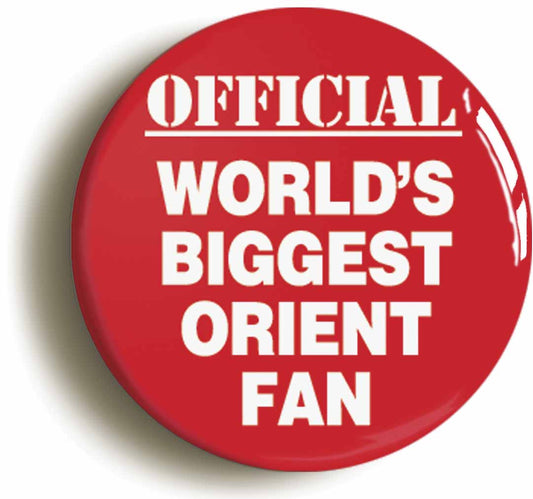 A picture of the front of the product, titled World's Biggest Orient Fan Circular 50mm Fridge Magnet