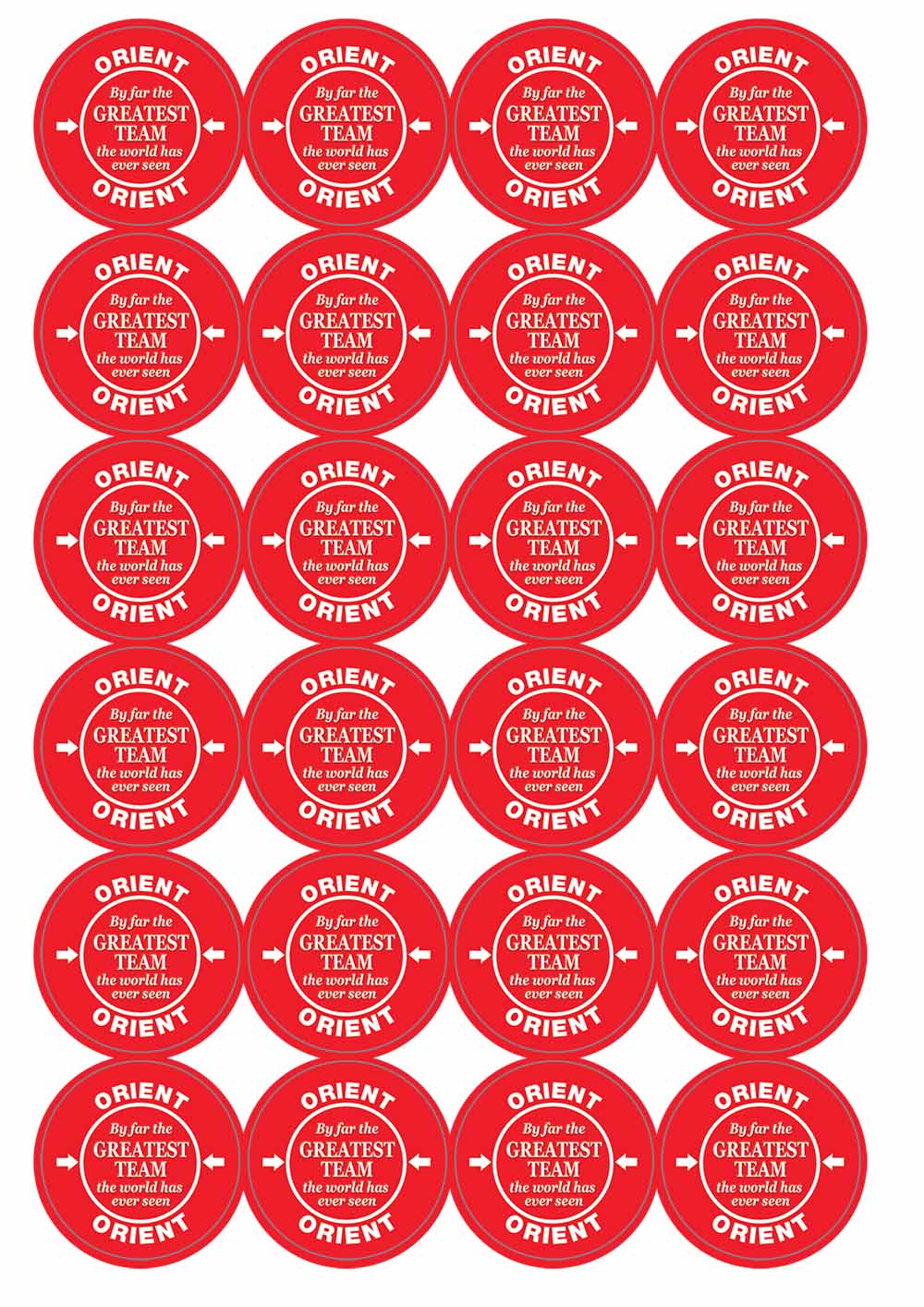 A picture of an A4 sheet of matte paper stickers