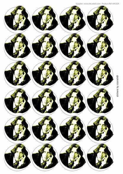 A picture of an A4 sheet of matte paper stickers