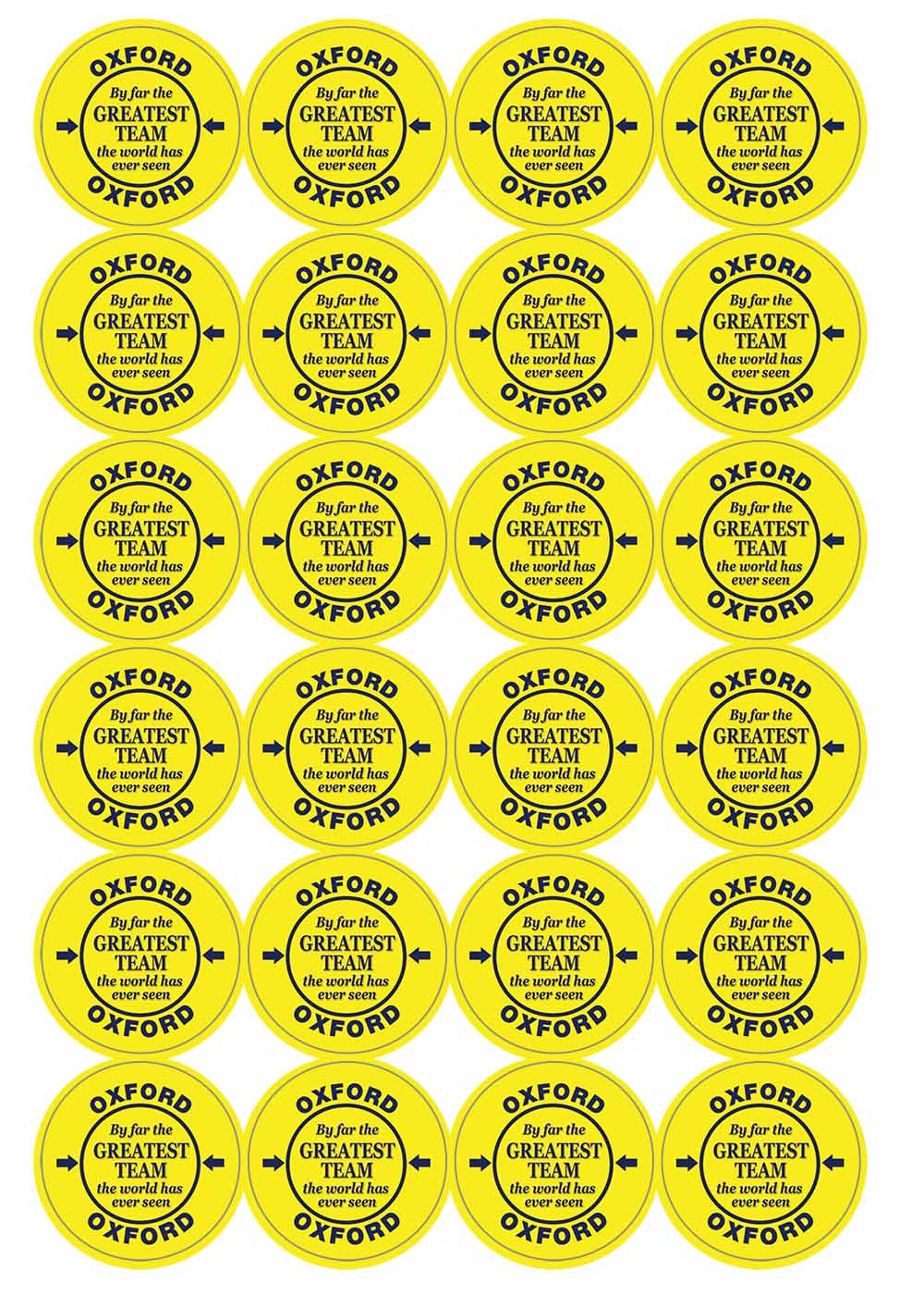 A picture of an A4 sheet of matte paper stickers