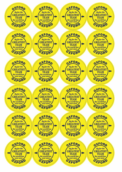 A picture of an A4 sheet of matte paper stickers