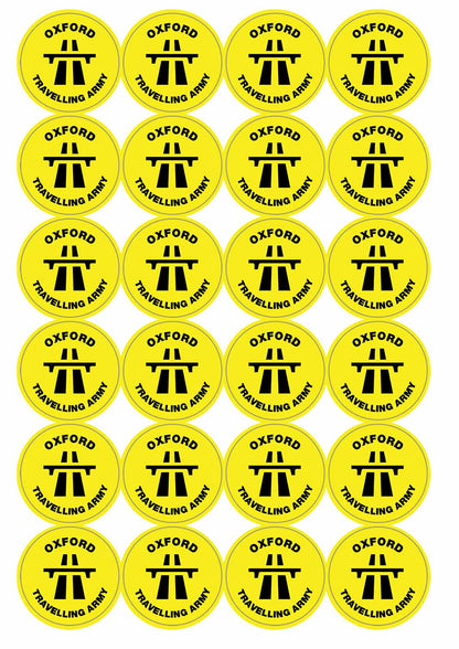 A picture of an A4 sheet of matte paper stickers