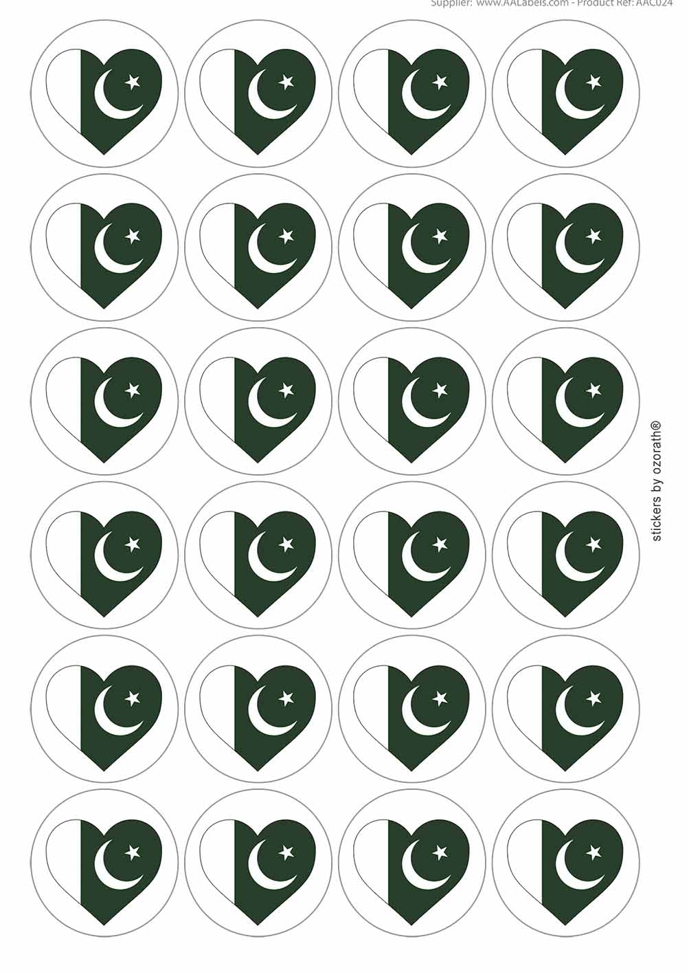A picture of an A4 sheet of matte paper stickers