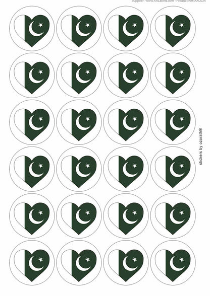 A picture of an A4 sheet of matte paper stickers