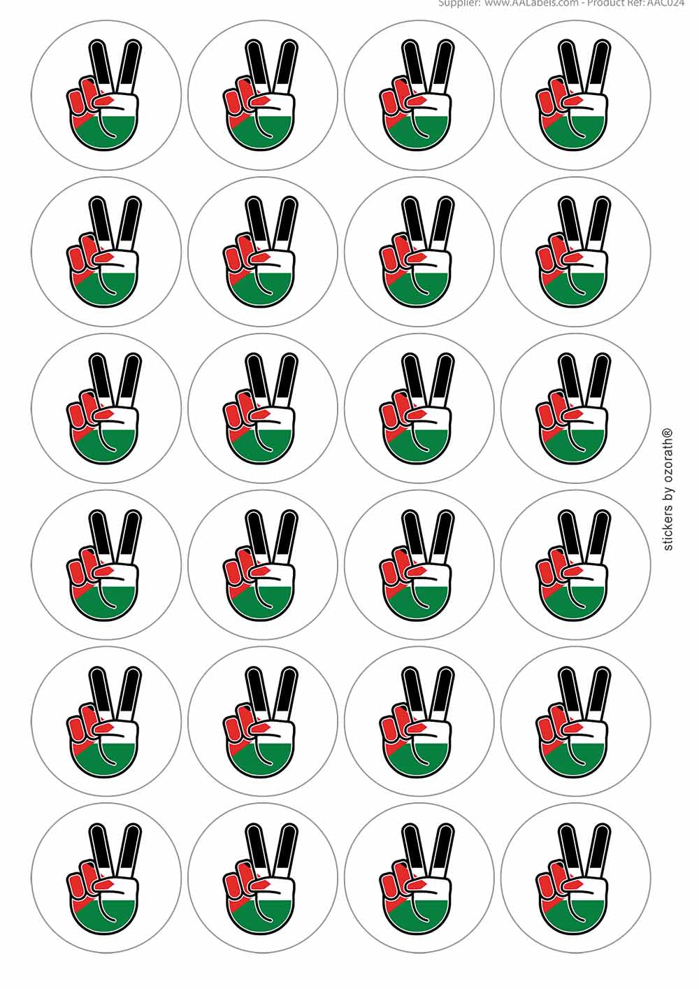 A picture of an A4 sheet of matte paper stickers