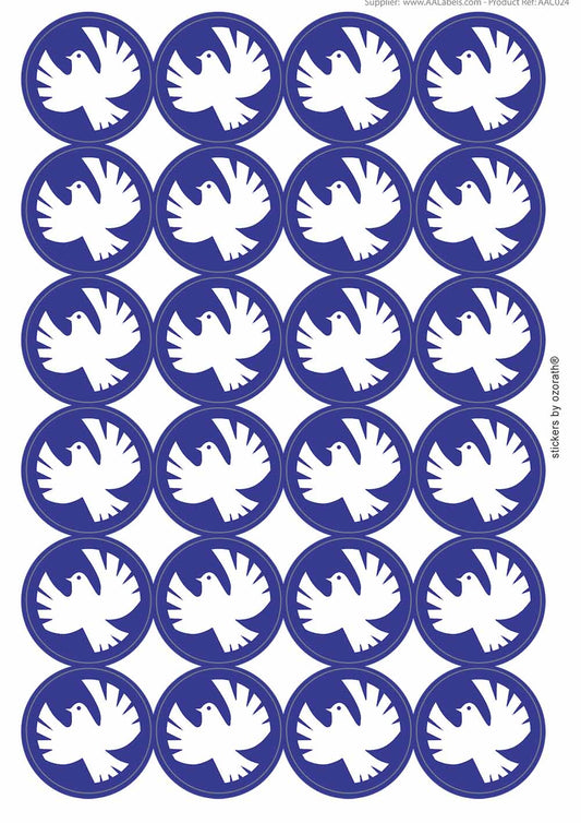 A picture of an A4 sheet of matte paper stickers