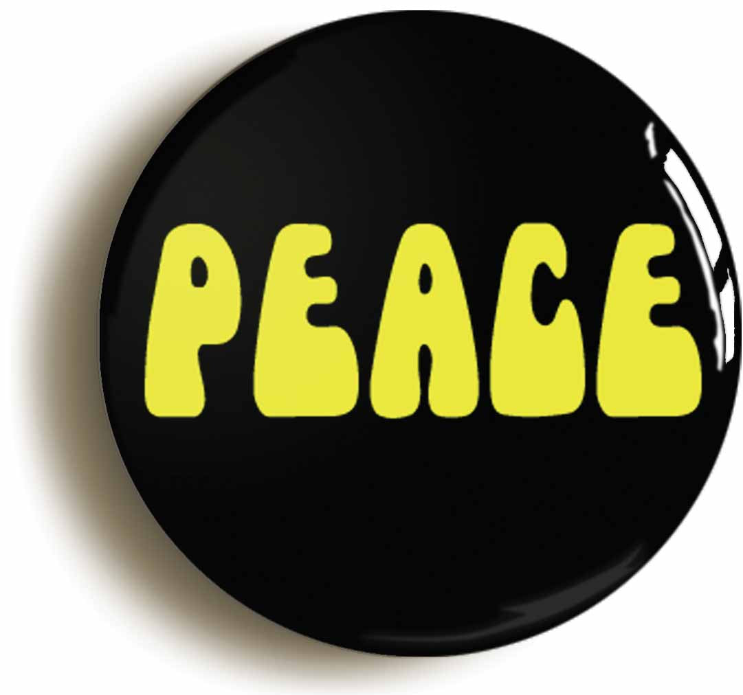 A picture of the front of the product, titled Peace Button Pin Badge