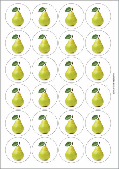 A picture of an A4 sheet of matte paper stickers