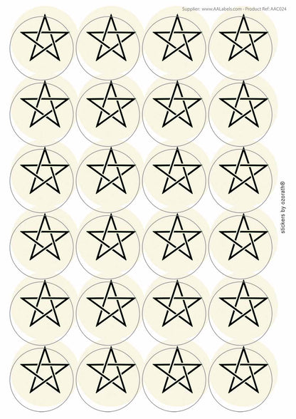A picture of an A4 sheet of matte paper stickers