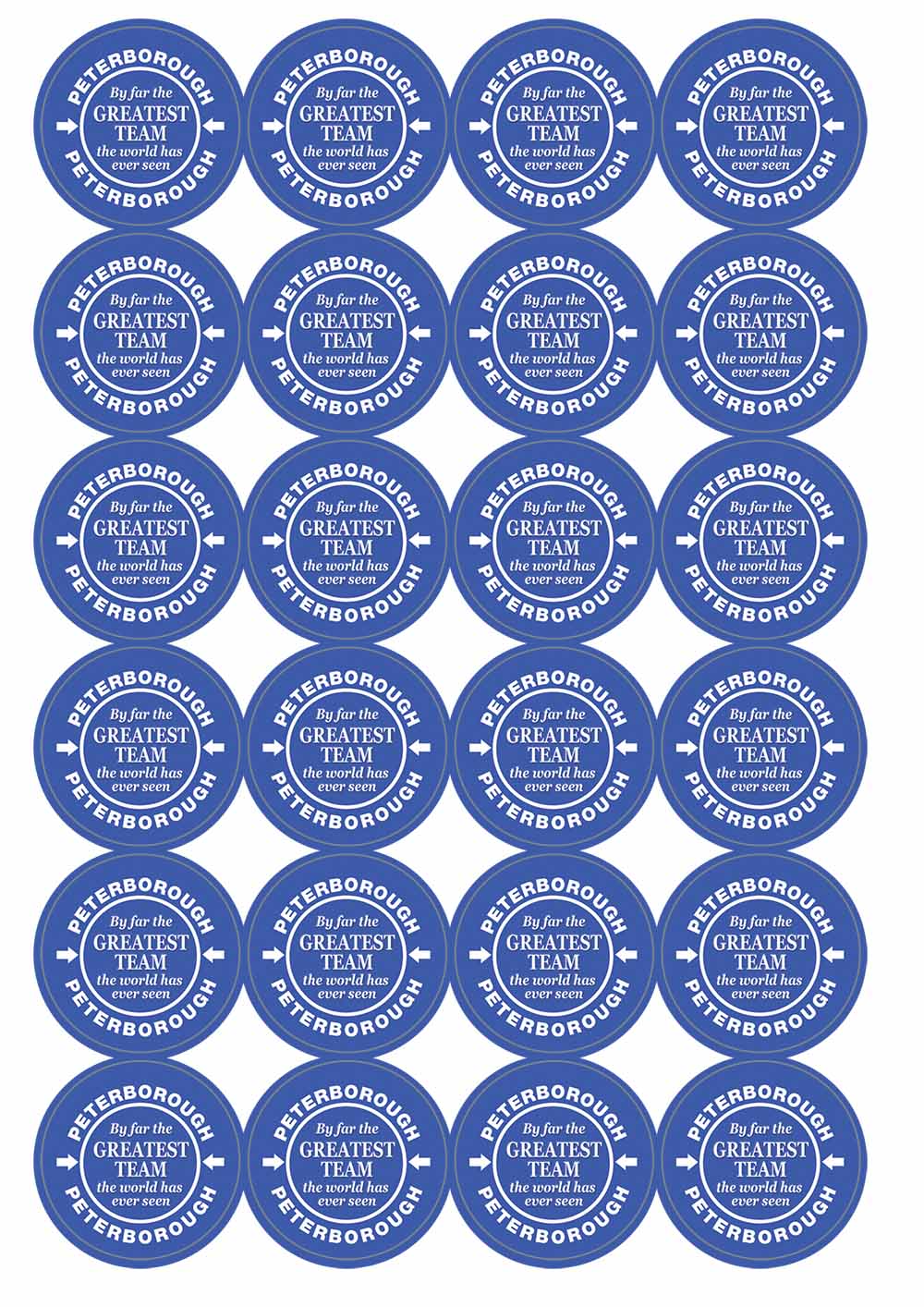 A picture of an A4 sheet of matte paper stickers