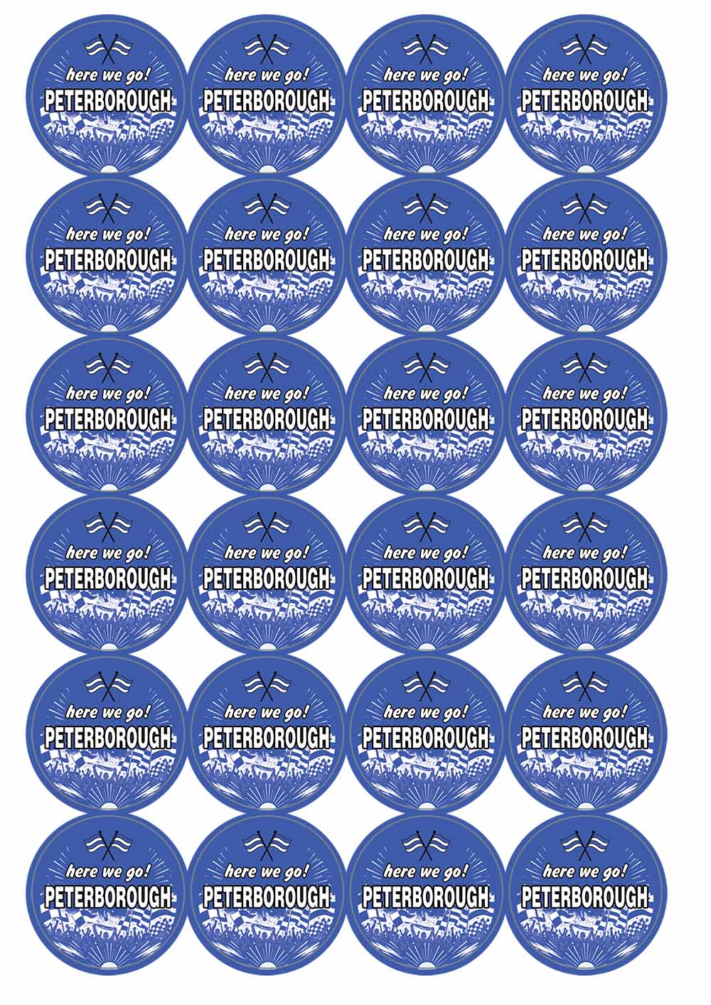 A picture of an A4 sheet of matte paper stickers