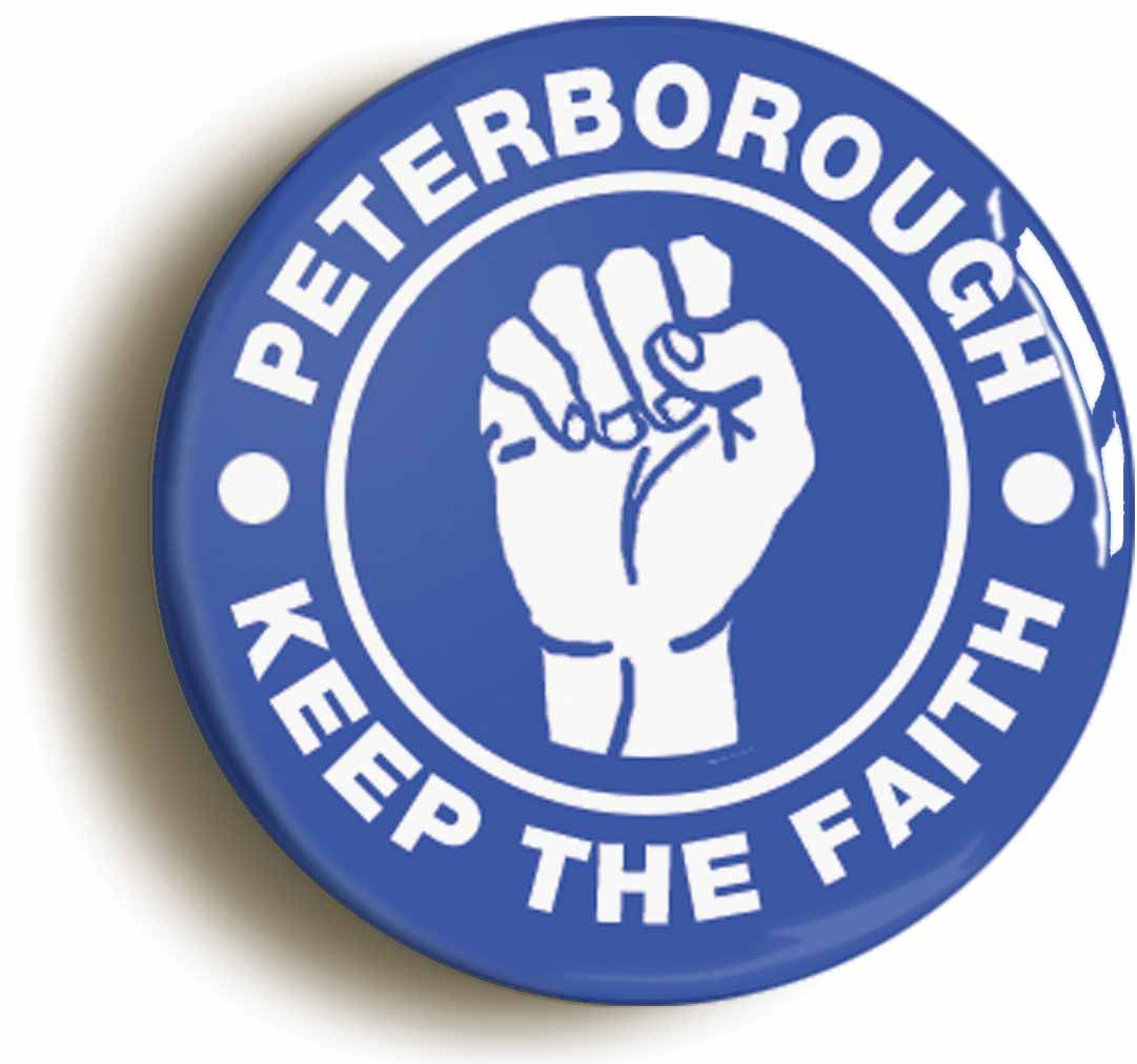 A picture of the front of the product, titled Peterborough Keep The Faith Northern Soul Circular 50mm Fridge Magnet