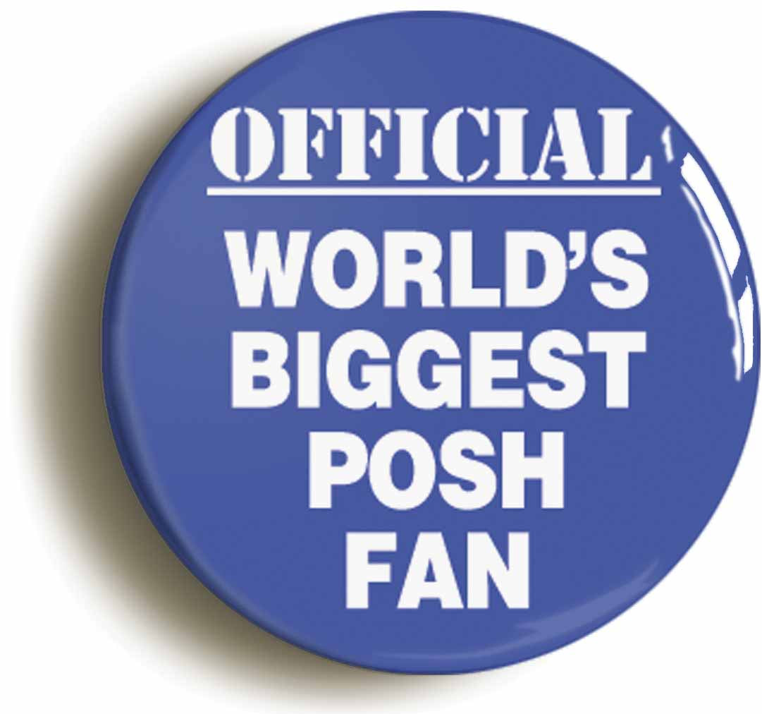A picture of the front of the product, titled World's Biggest Peterborough Fan Circular 50mm Fridge Magnet