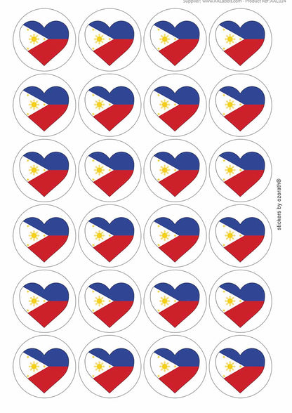 A picture of an A4 sheet of matte paper stickers