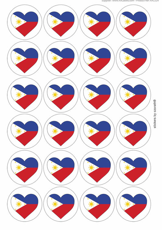A picture of an A4 sheet of matte paper stickers
