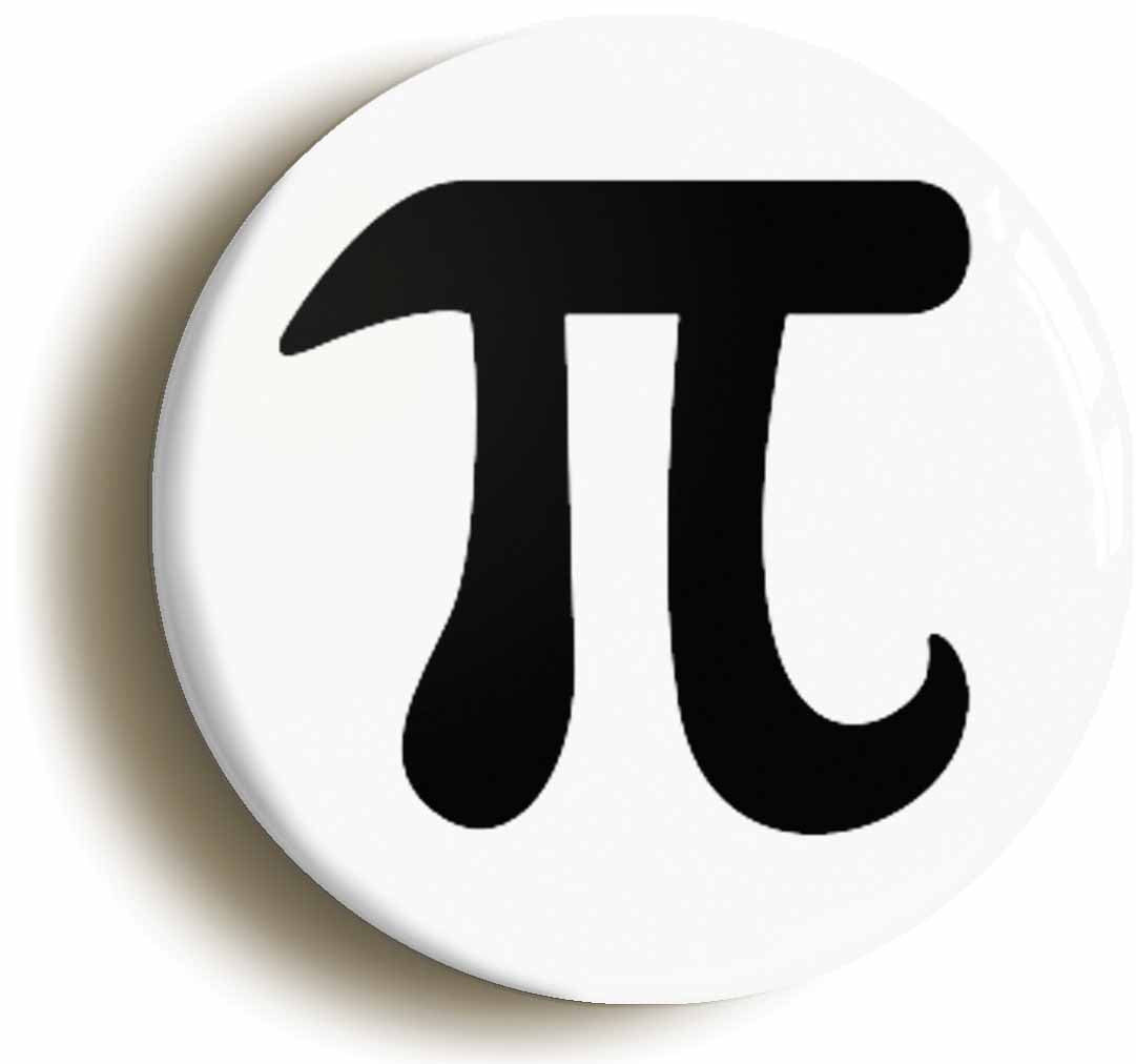 A picture of the front of the product, titled Pi Geek Maths 3.14 Button Pin Badge