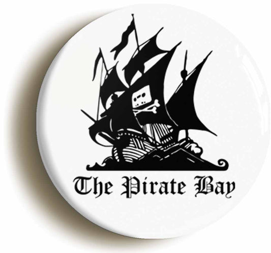 A picture of the front of the product, titled The Pirate Bay Punk Anarchy Button Pin Badge