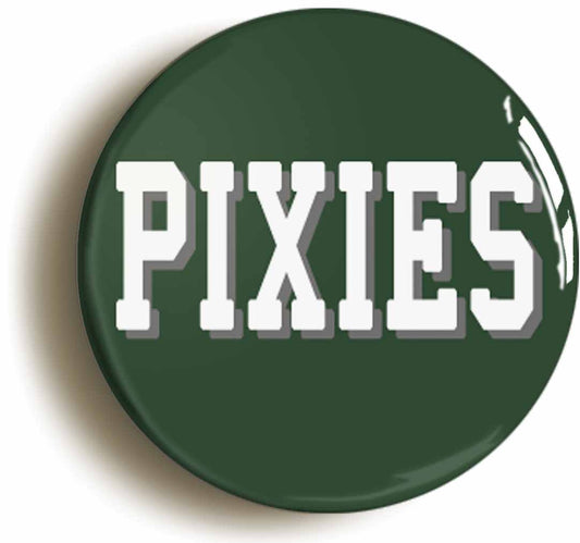 A picture of the front of the product, titled Pixies Button Pin Badge