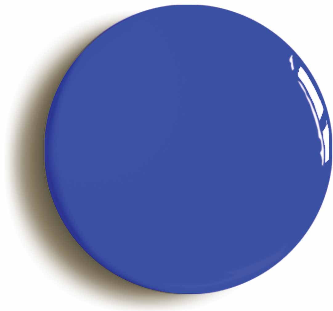 A picture of the front of the product, titled Plain Blue Button Pin Badge