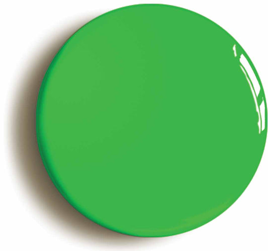 A picture of the front of the product, titled Plain Green Button Pin Badge