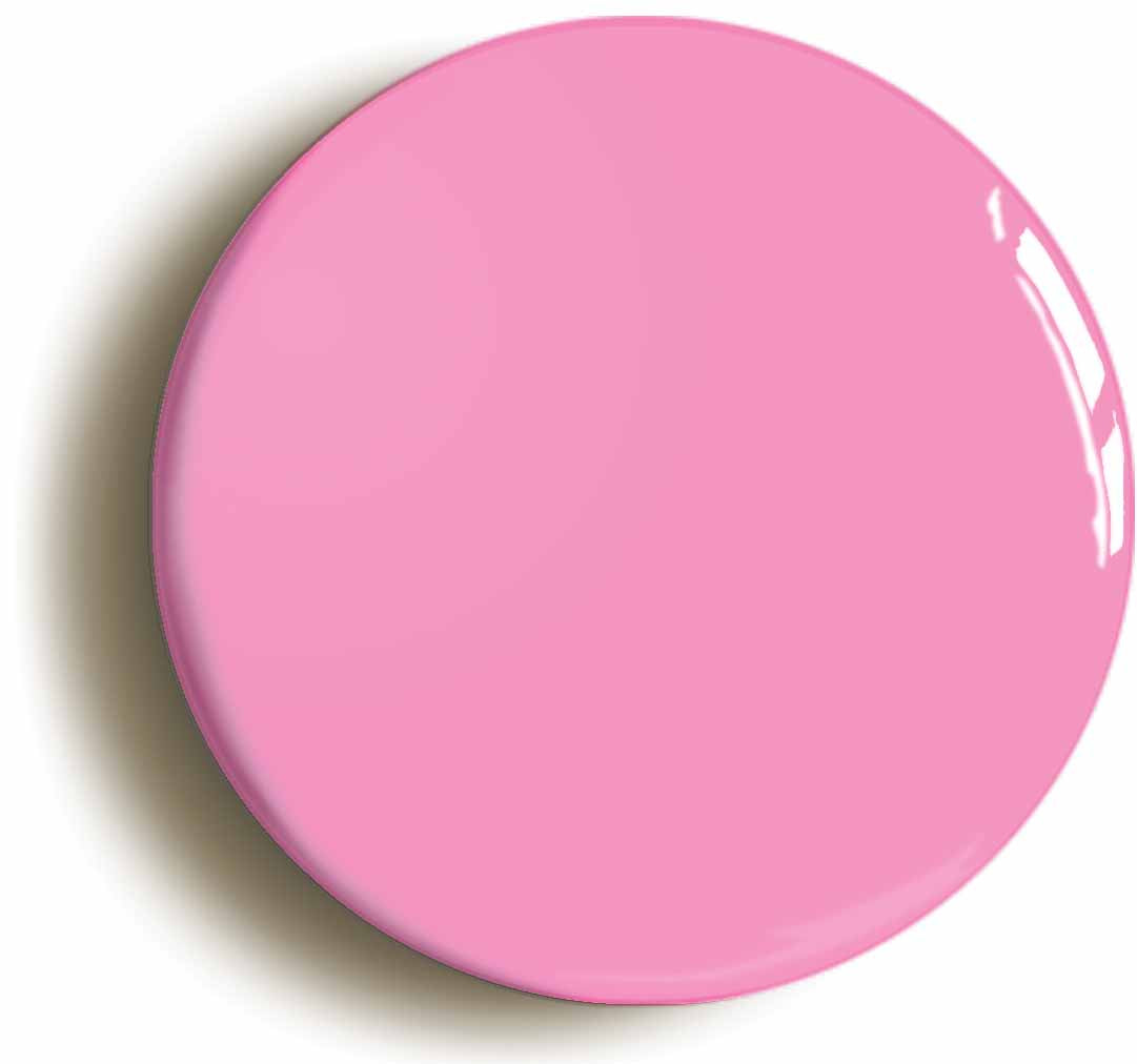 A picture of the front of the product, titled Plain Pink Button Pin Badge