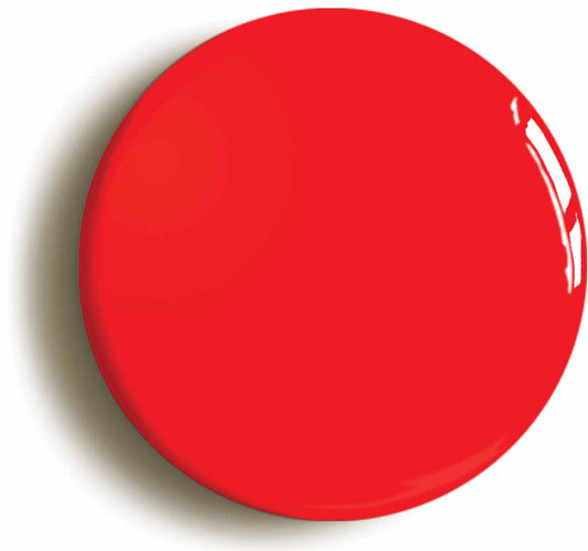 A picture of the front of the product, titled Plain Red Button Pin Badge
