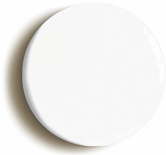 A picture of the front of the product, titled Plain White Button Pin Badge