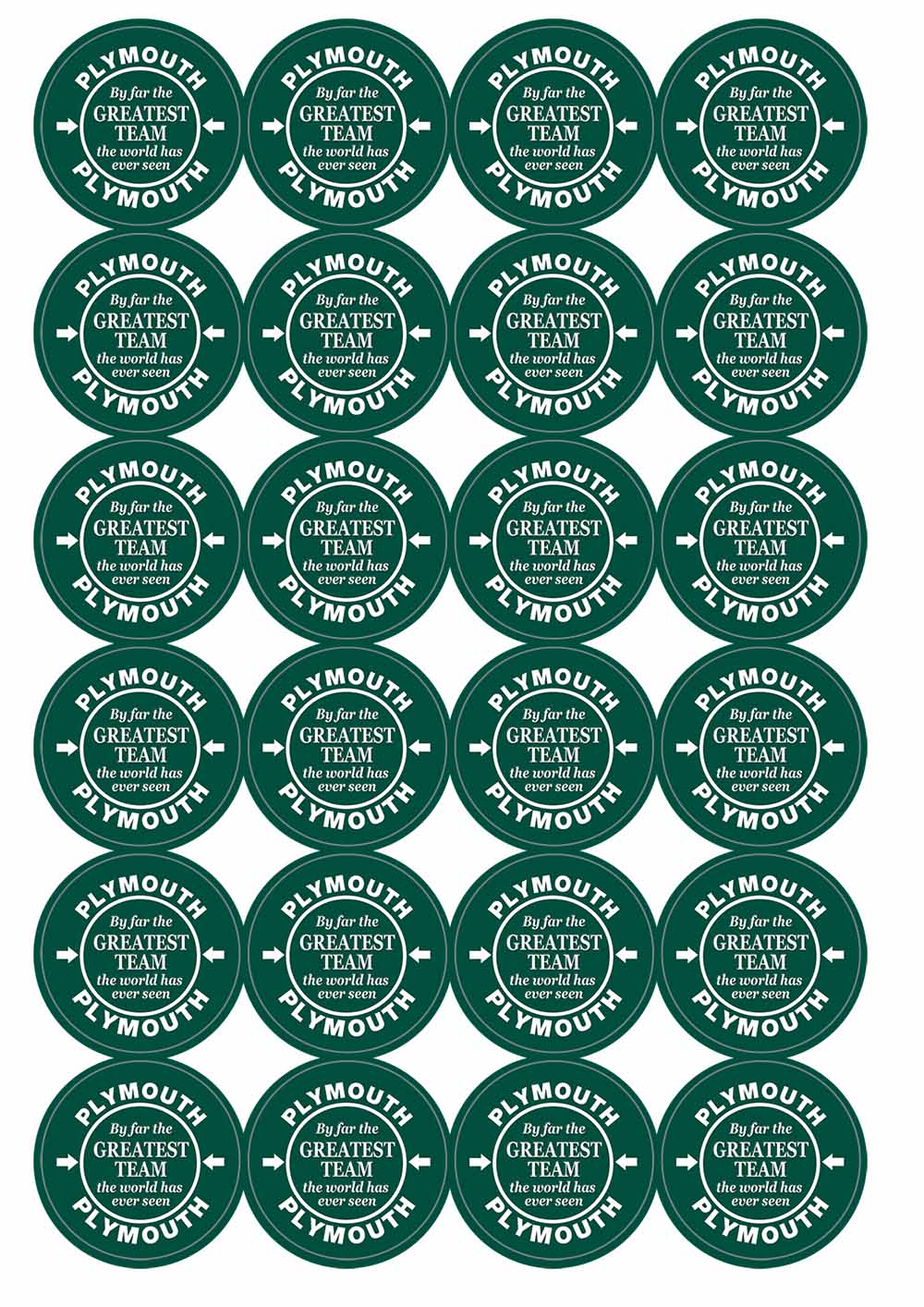 A picture of an A4 sheet of matte paper stickers