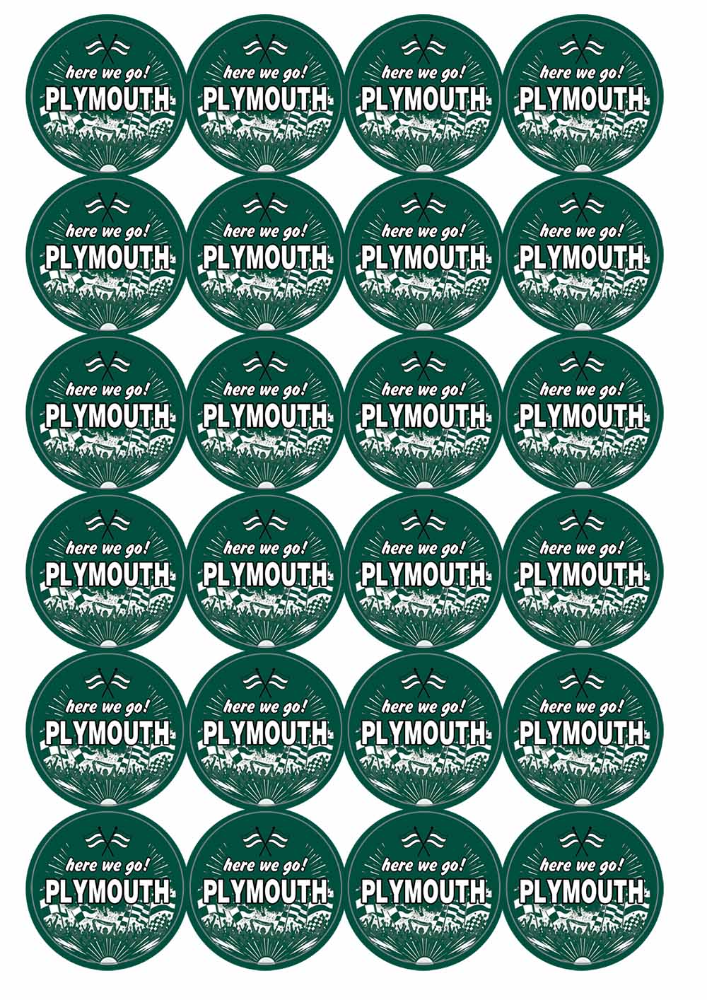 A picture of an A4 sheet of matte paper stickers