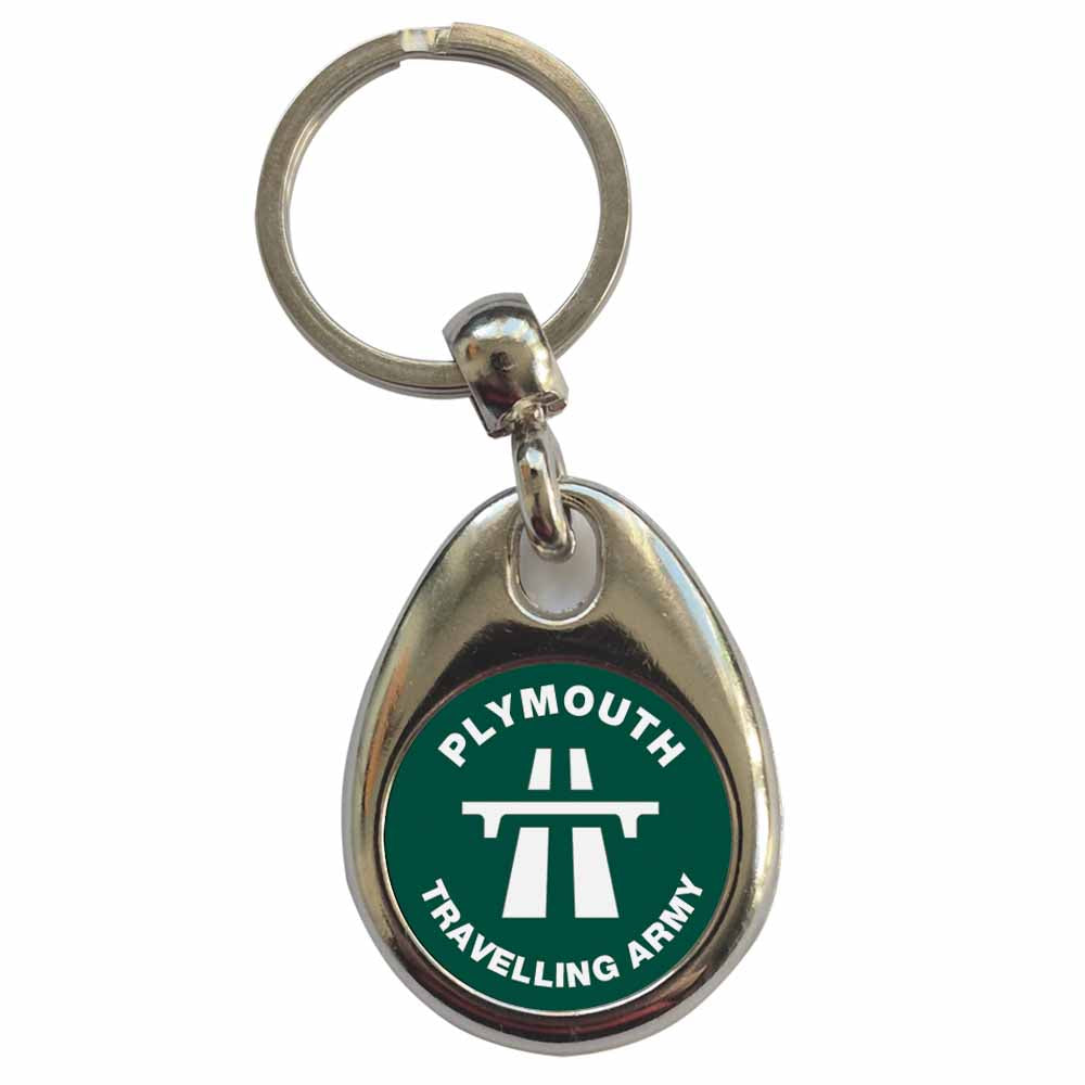 An image of a plain metal keyring