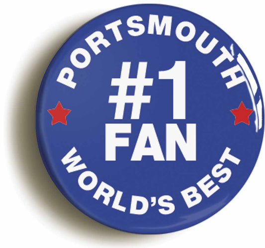 A picture of the front of the product, titled Portsmouth #1 Fan Button Pin Badge
