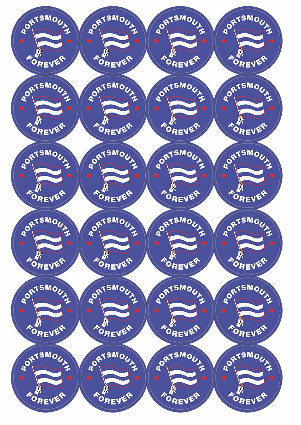 A picture of an A4 sheet of matte paper stickers