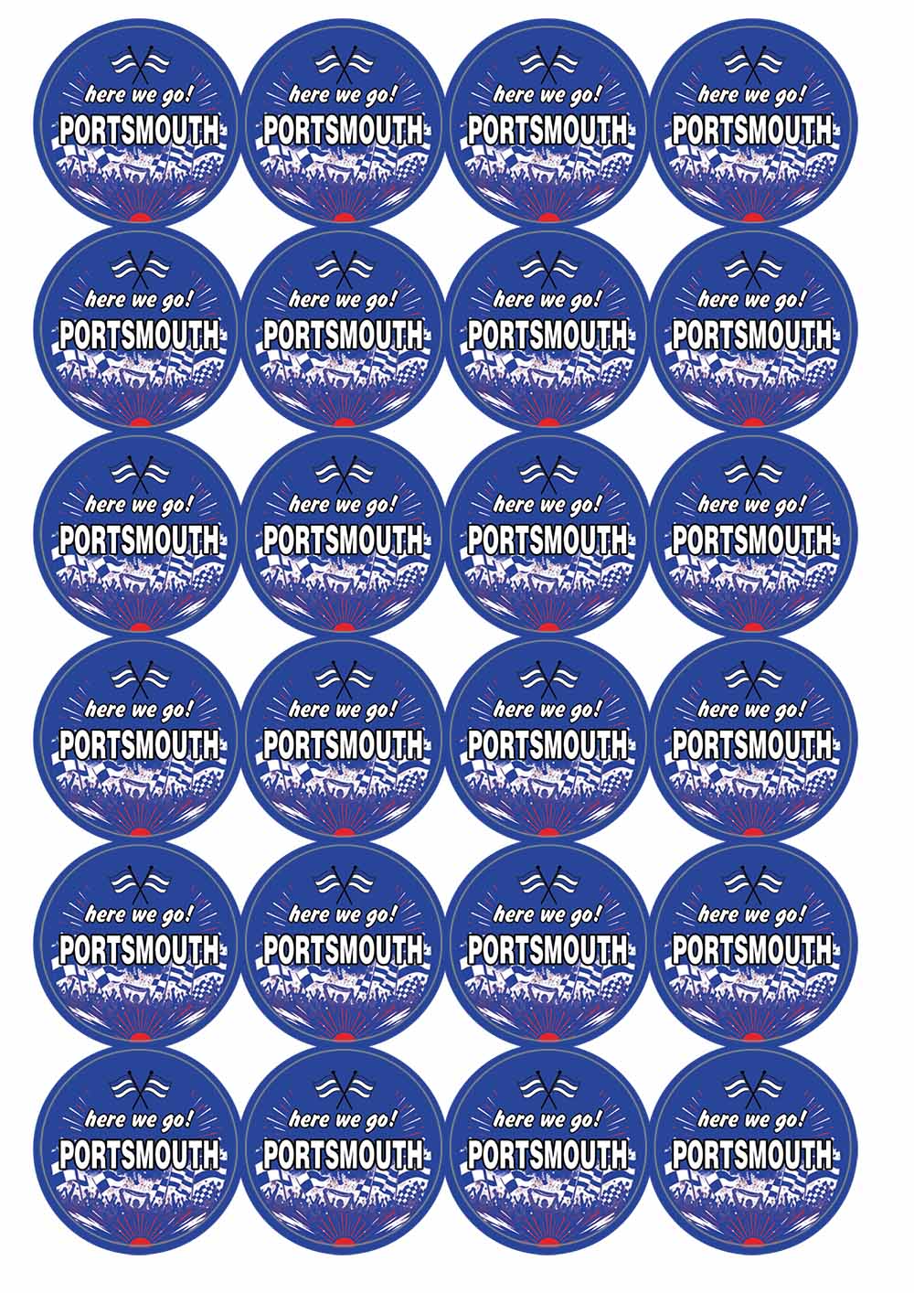 A picture of an A4 sheet of matte paper stickers