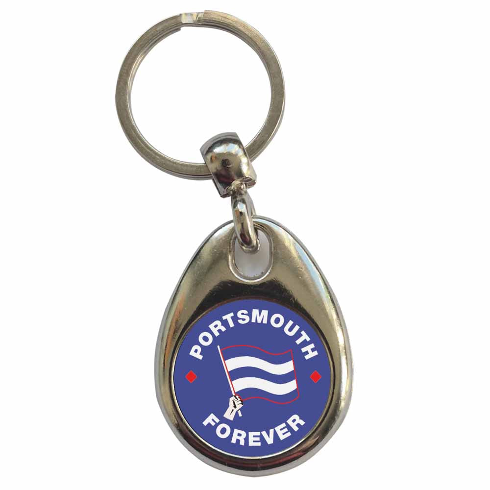 An image of a plain metal keyring