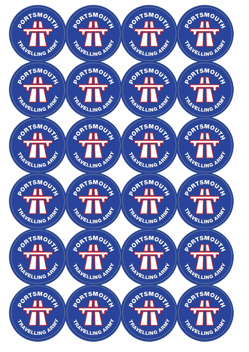 A picture of an A4 sheet of matte paper stickers