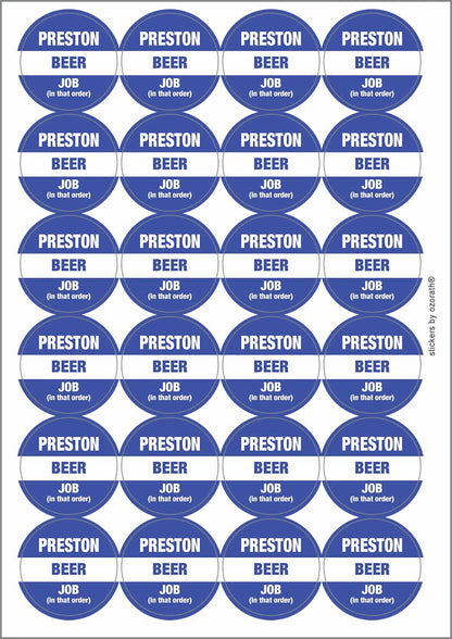 A picture of an A4 sheet of matte paper stickers