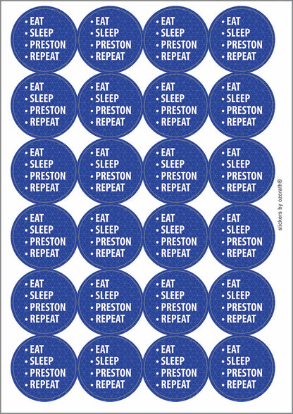 A picture of an A4 sheet of matte paper stickers