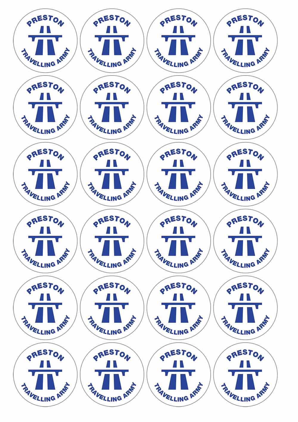 A picture of an A4 sheet of matte paper stickers