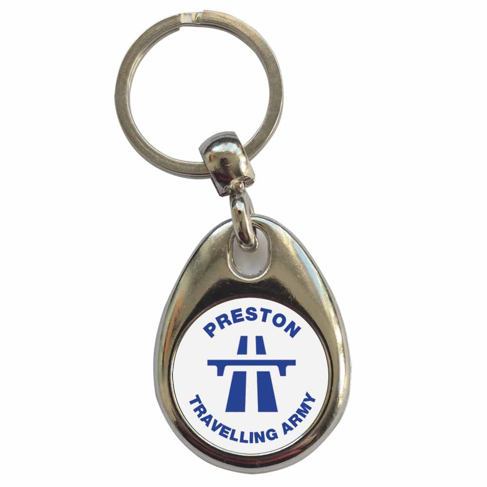 An image of a plain metal keyring