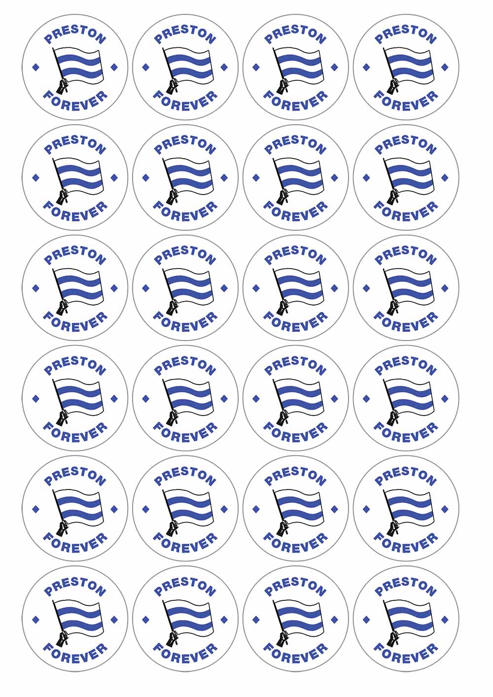 A picture of an A4 sheet of matte paper stickers