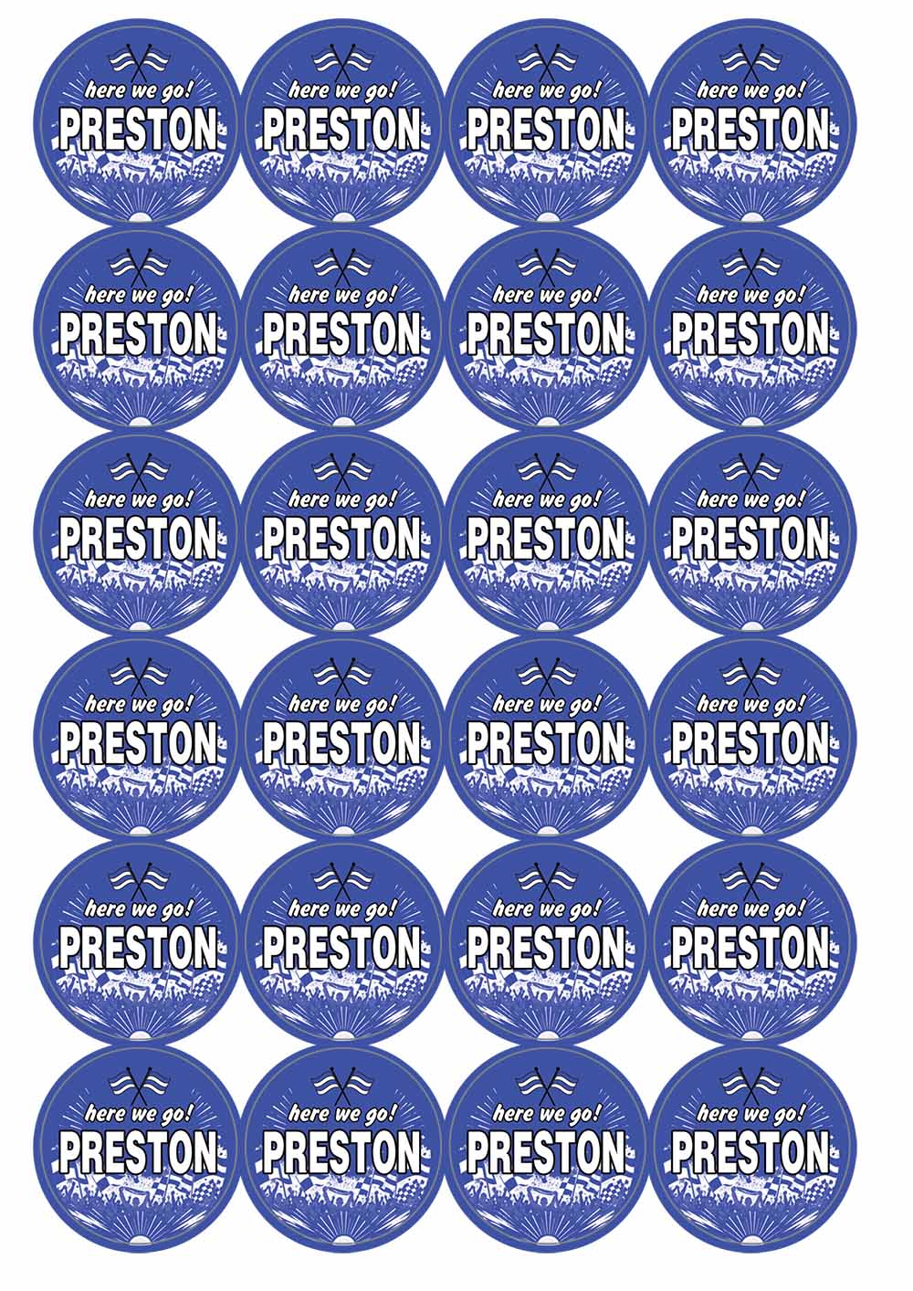 A picture of an A4 sheet of matte paper stickers