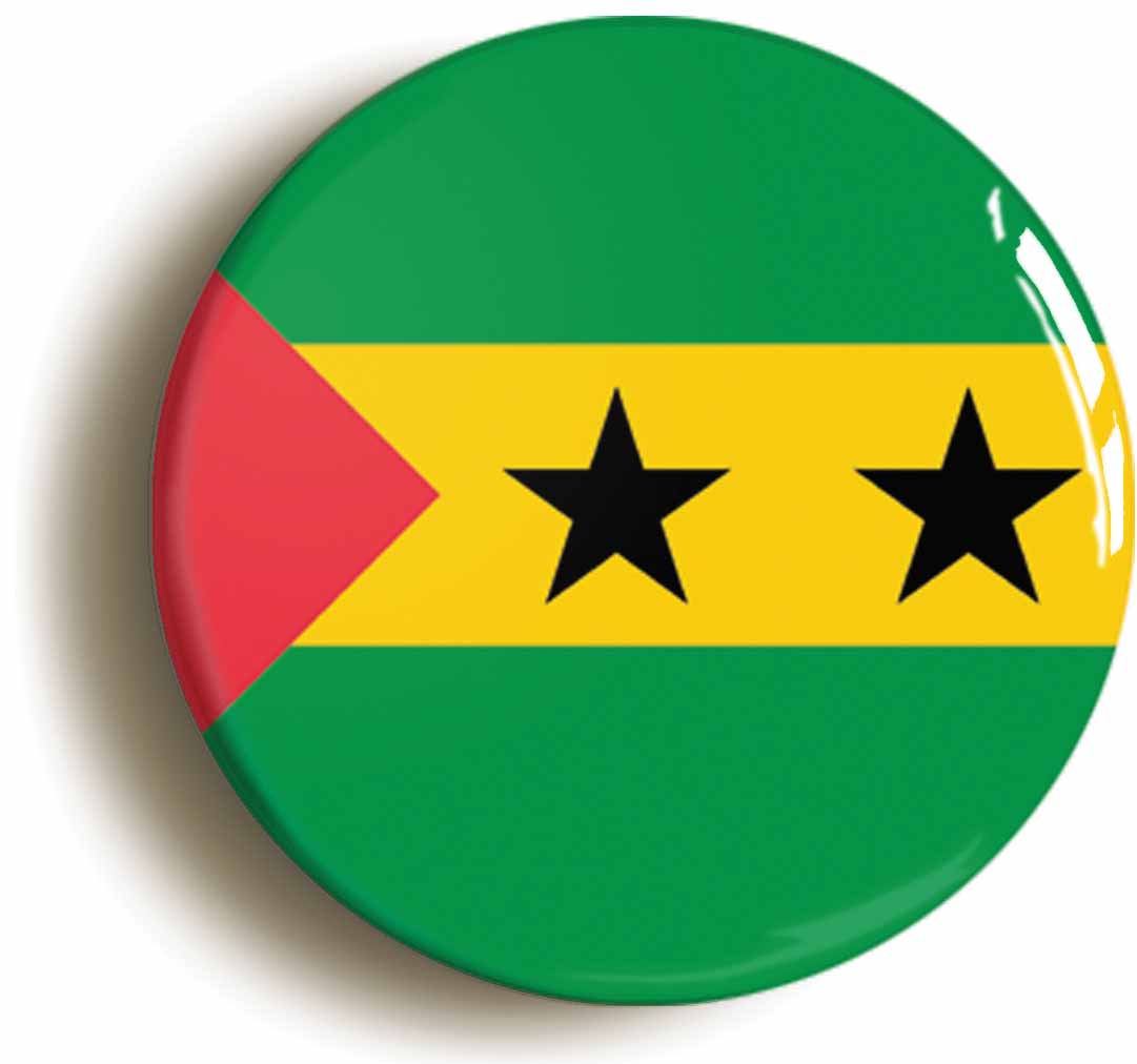 Sao Tome And Principe National Flag Circular 50mm Fridge Magnet